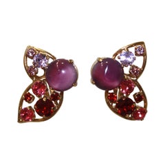 Philippe Ferrandis Half Butterfly Clip Earrings