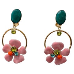 Philippe Ferrandis Ischia Clip Earrings in Pink