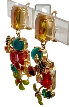 Philippe Ferrandis Médicis Drop Clip Earrings
