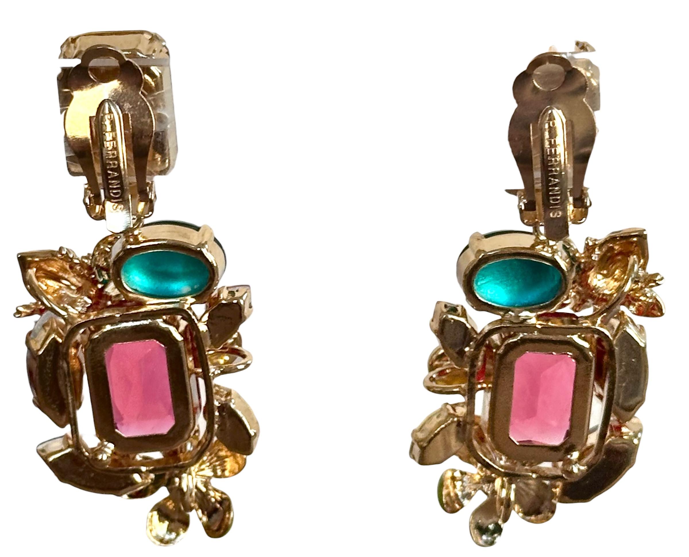 Aesthetic Movement Philippe Ferrandis Médicis Drop Clip Earrings