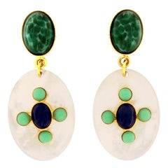 Philippe Ferrandis Mother of Pearl Pierced Earrings Philippe Ferrandis Mother of Pearl Pierced Earrings