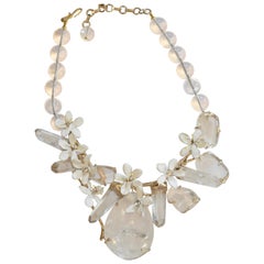 Philippe Ferrandis One of a Kind Rock Crystal and Enamel Necklace