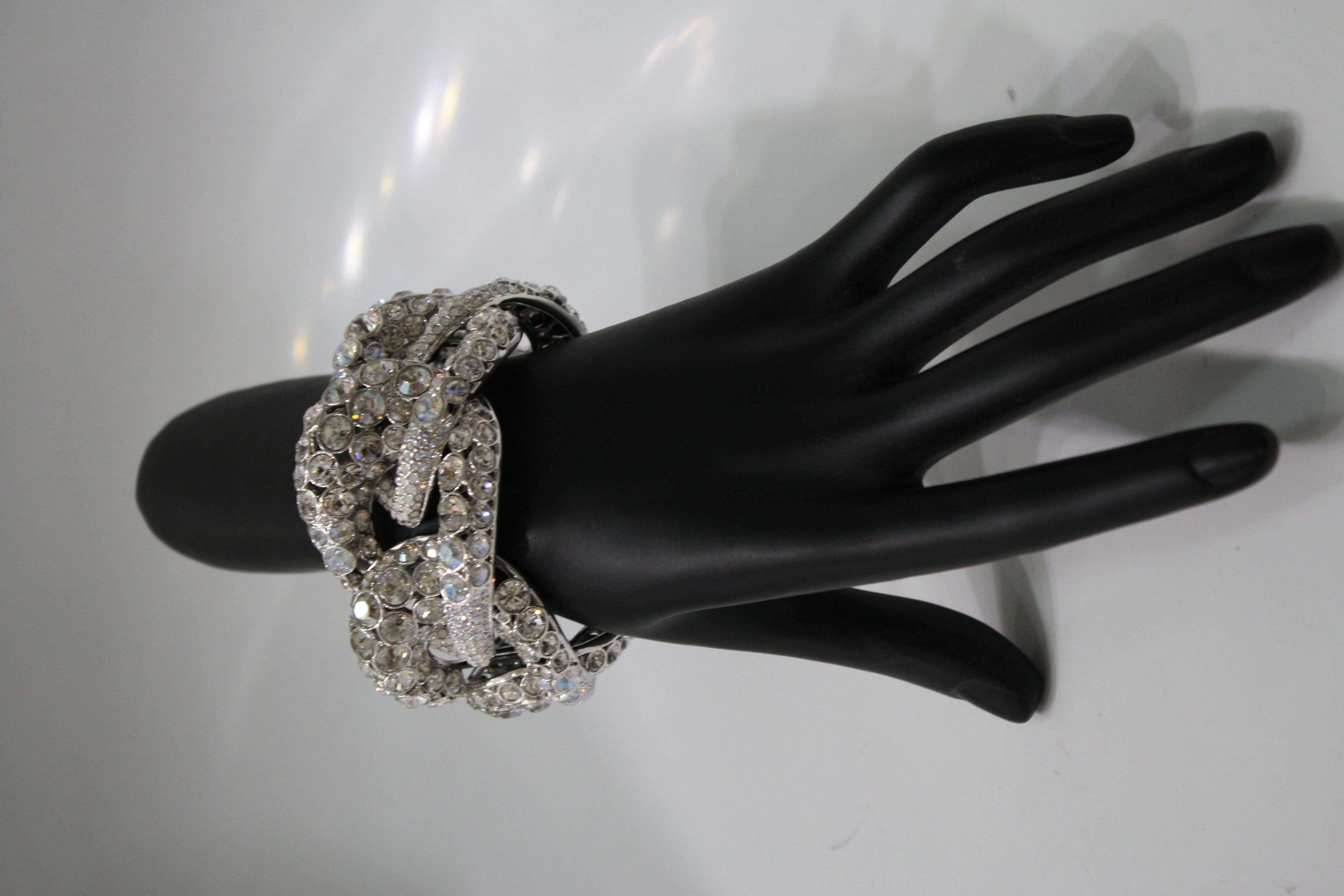 Artist Philippe Ferrandis One of A Kind Swarovski Crystal Cuff