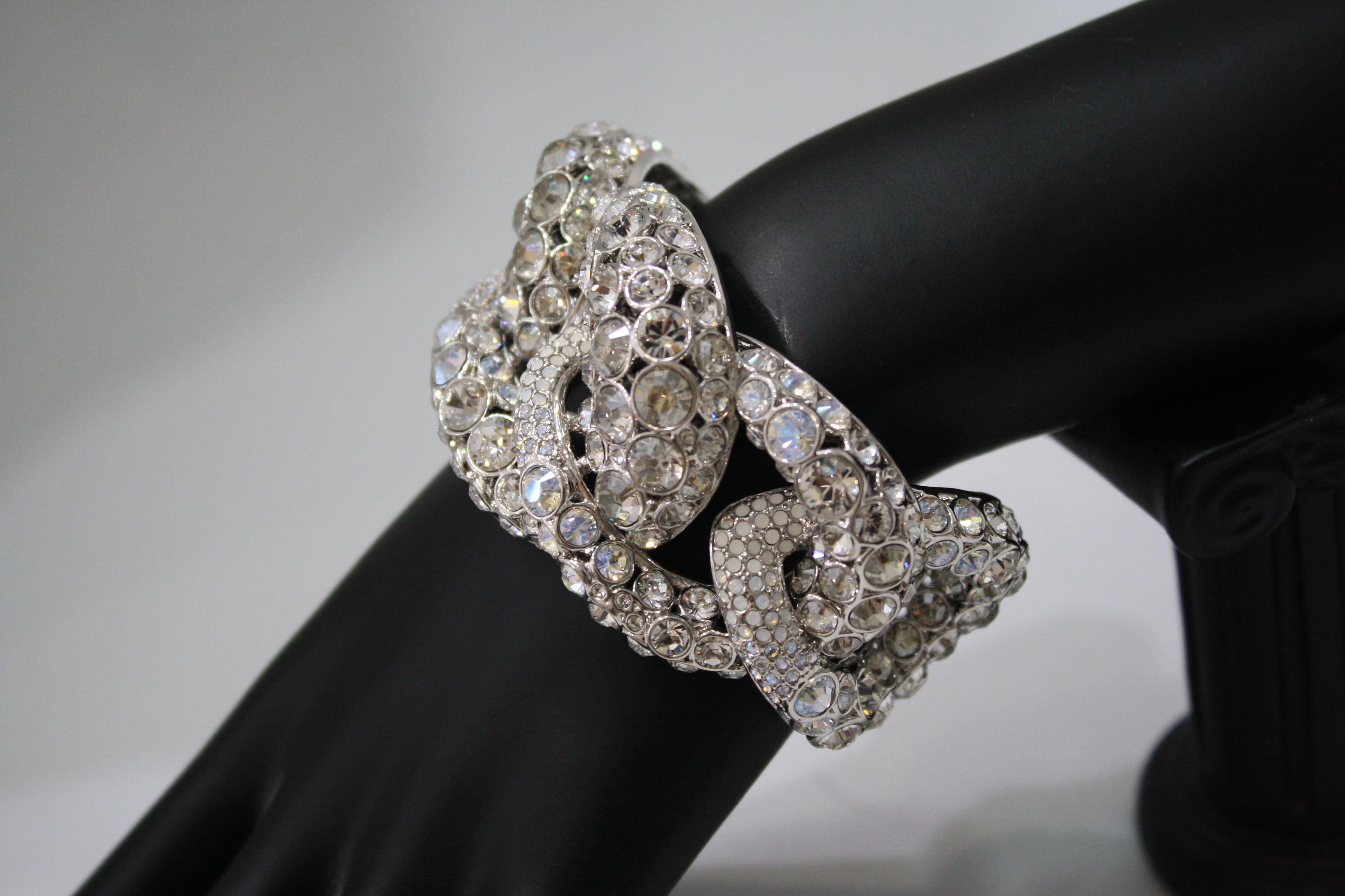Women's or Men's Philippe Ferrandis One of A Kind Swarovski Crystal Cuff