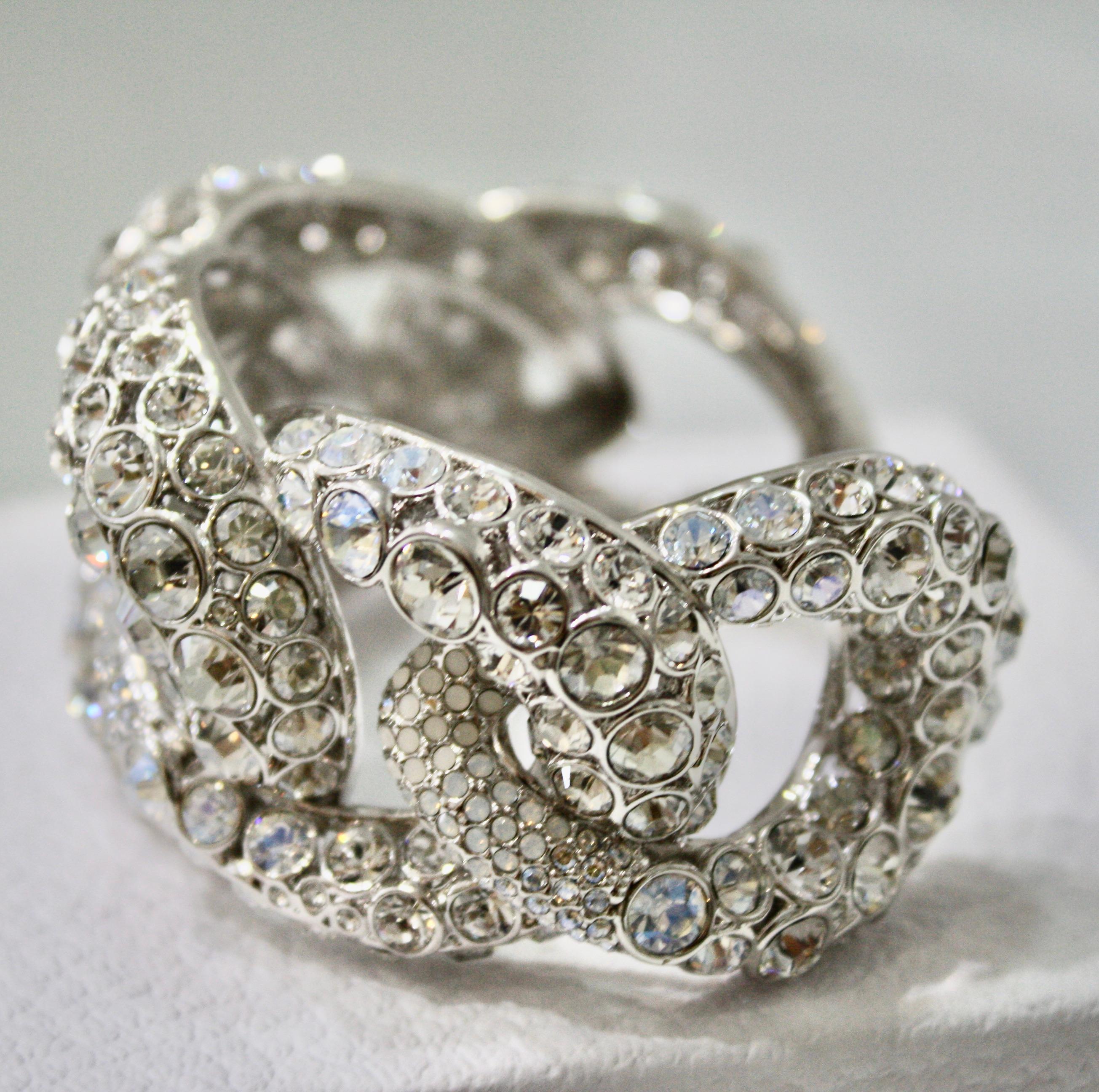 Philippe Ferrandis One of A Kind Swarovski Crystal Cuff 1