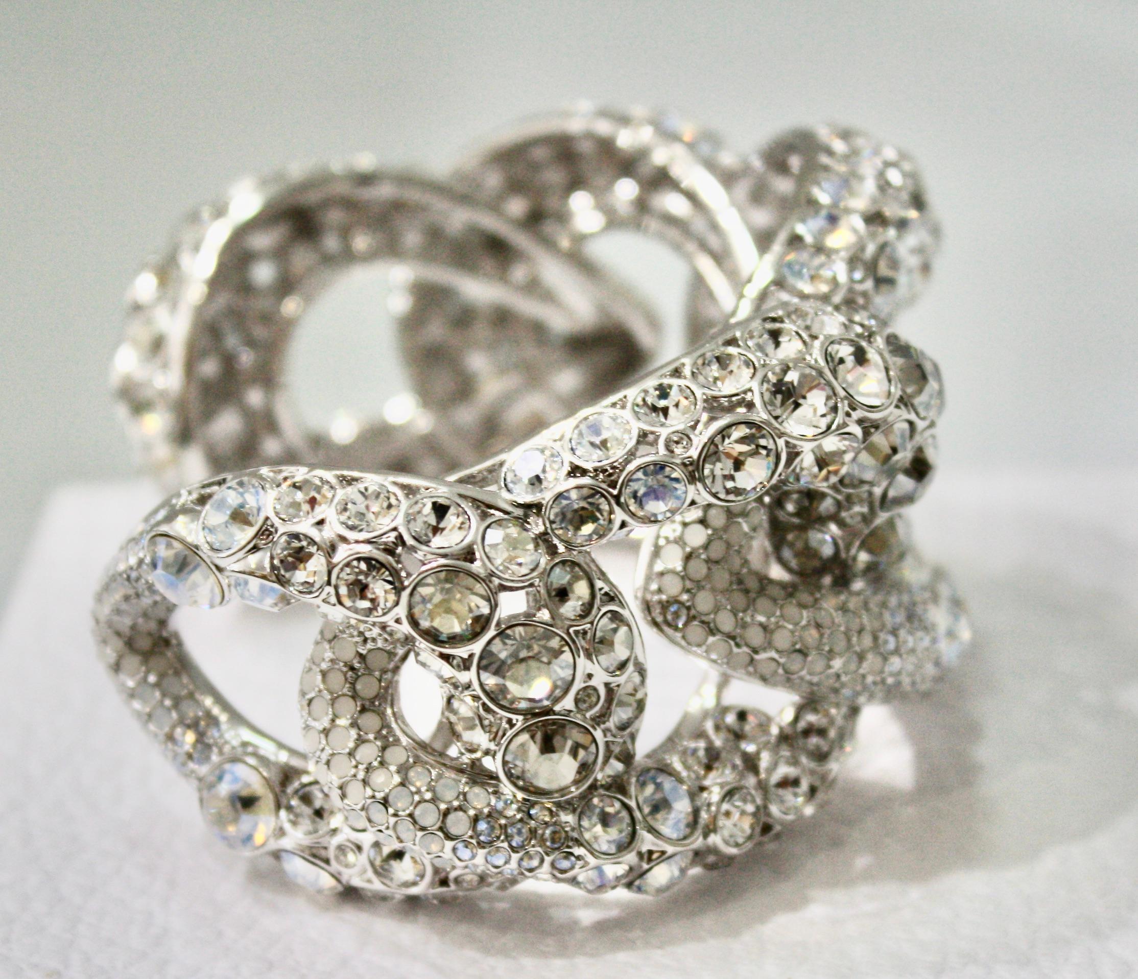 Philippe Ferrandis One of A Kind Swarovski Crystal Cuff 2