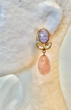 Philippe Ferrandis Pastel Clip Earrings