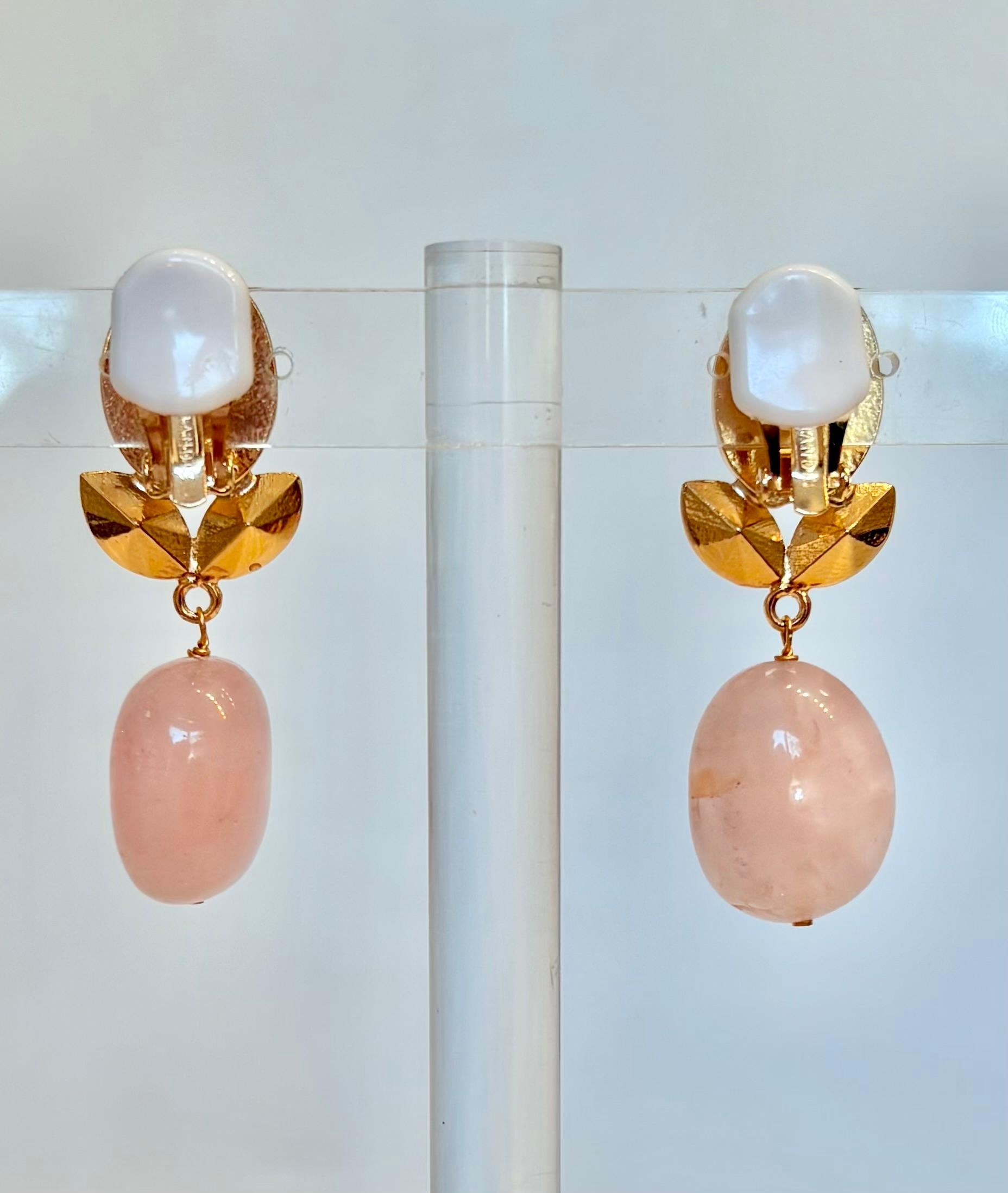 Philippe Ferrandis Pastel Clip Earrings For Sale 1