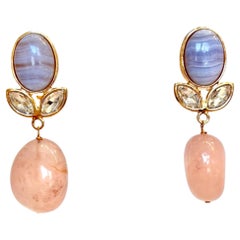 Philippe Ferrandis Pastel Clip Earrings