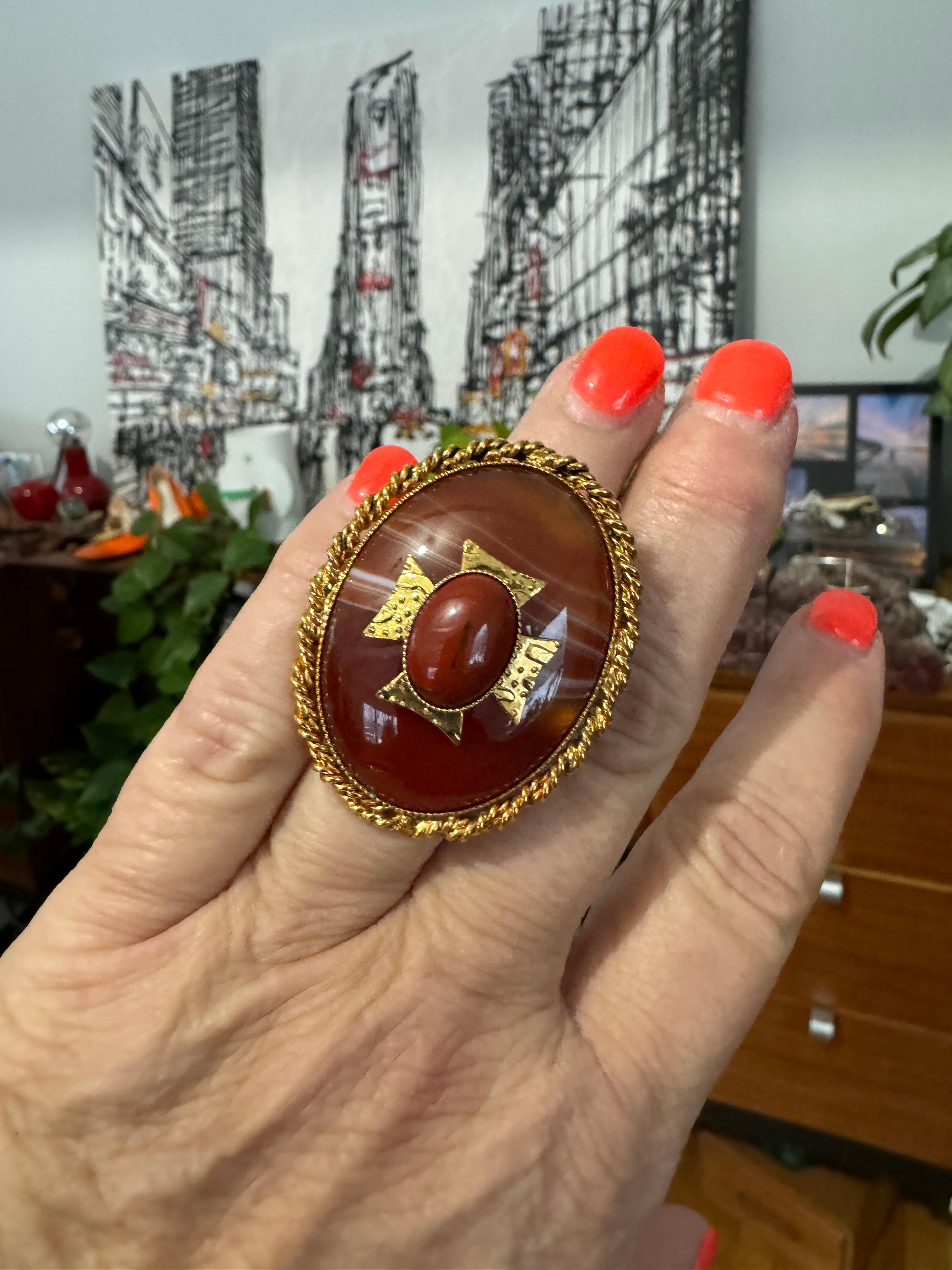 Philippe Ferrandis Bague Malte Gripoix en verre coulé en forme de croix  1990s en vente 4