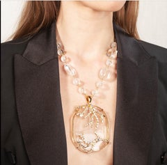 Philippe Ferrandis  Rock Crystal and Gold pendant