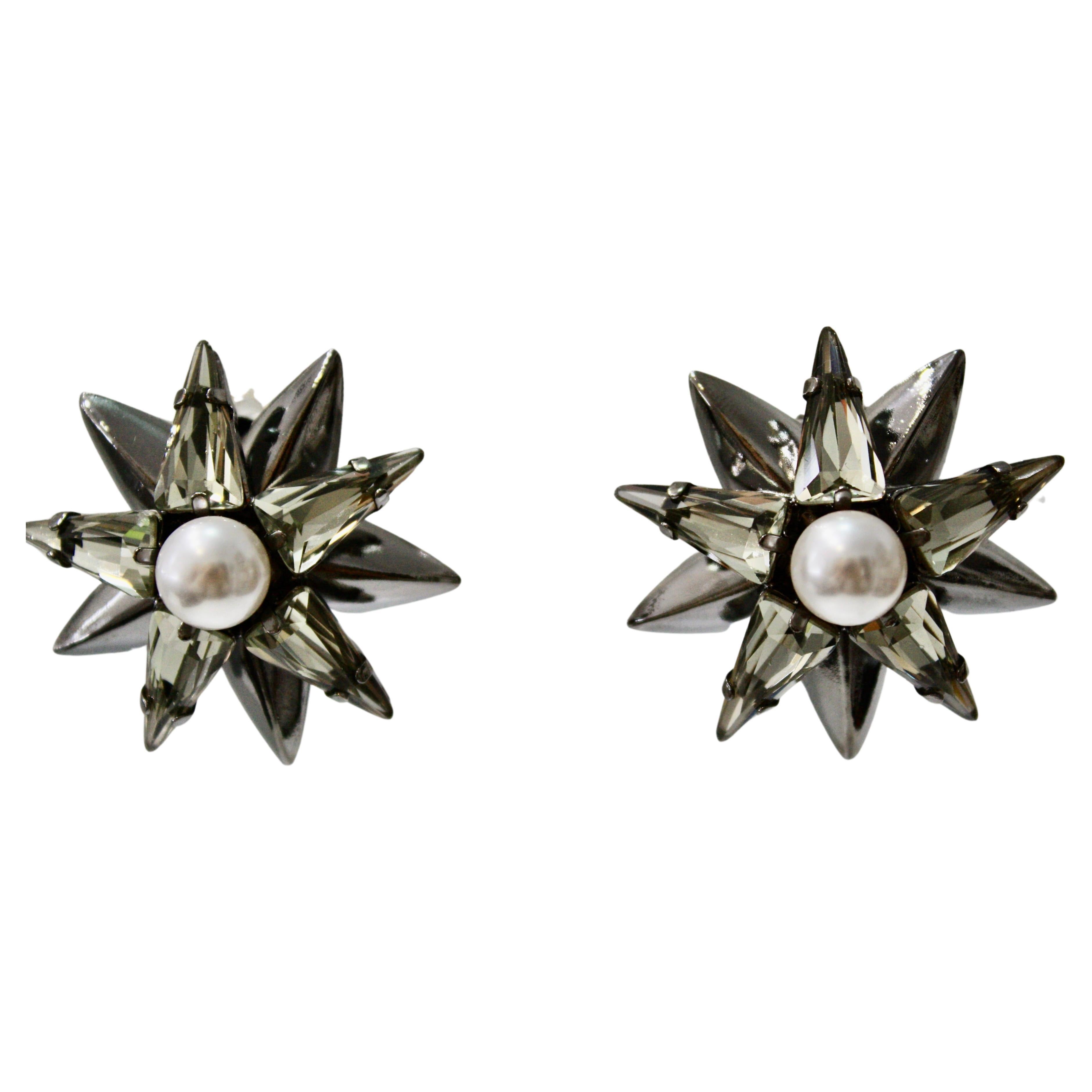 Philippe Ferrandis Star Flower Earrings 