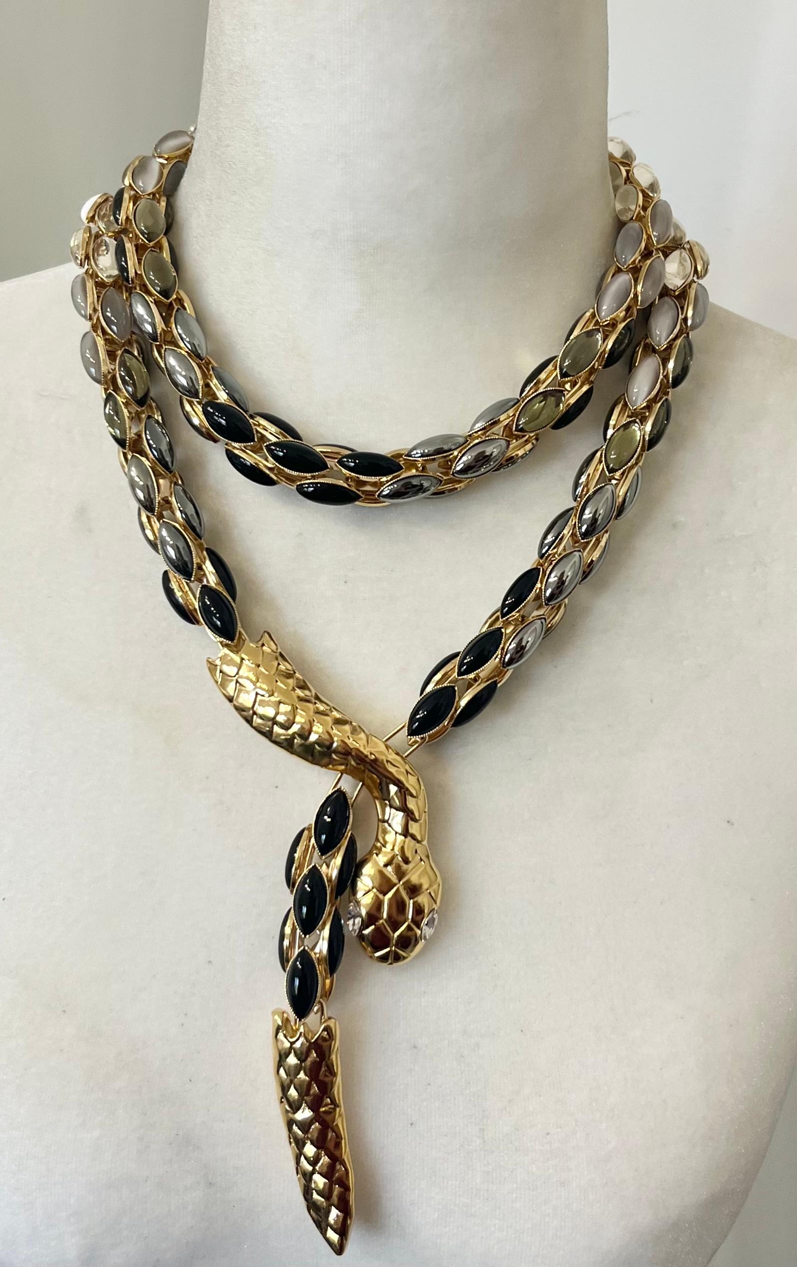 Women's or Men's Philippe Ferrandis Statement Snake Necklace