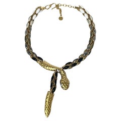 Philippe Ferrandis Statement Snake Necklace