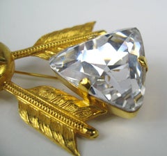 Philippe Ferrandis Broche / Alfiler de cristal de Swarovski  1990s
