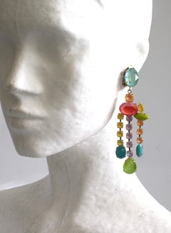 Philippe Ferrandis Swarovski Crystal Statement Earrings