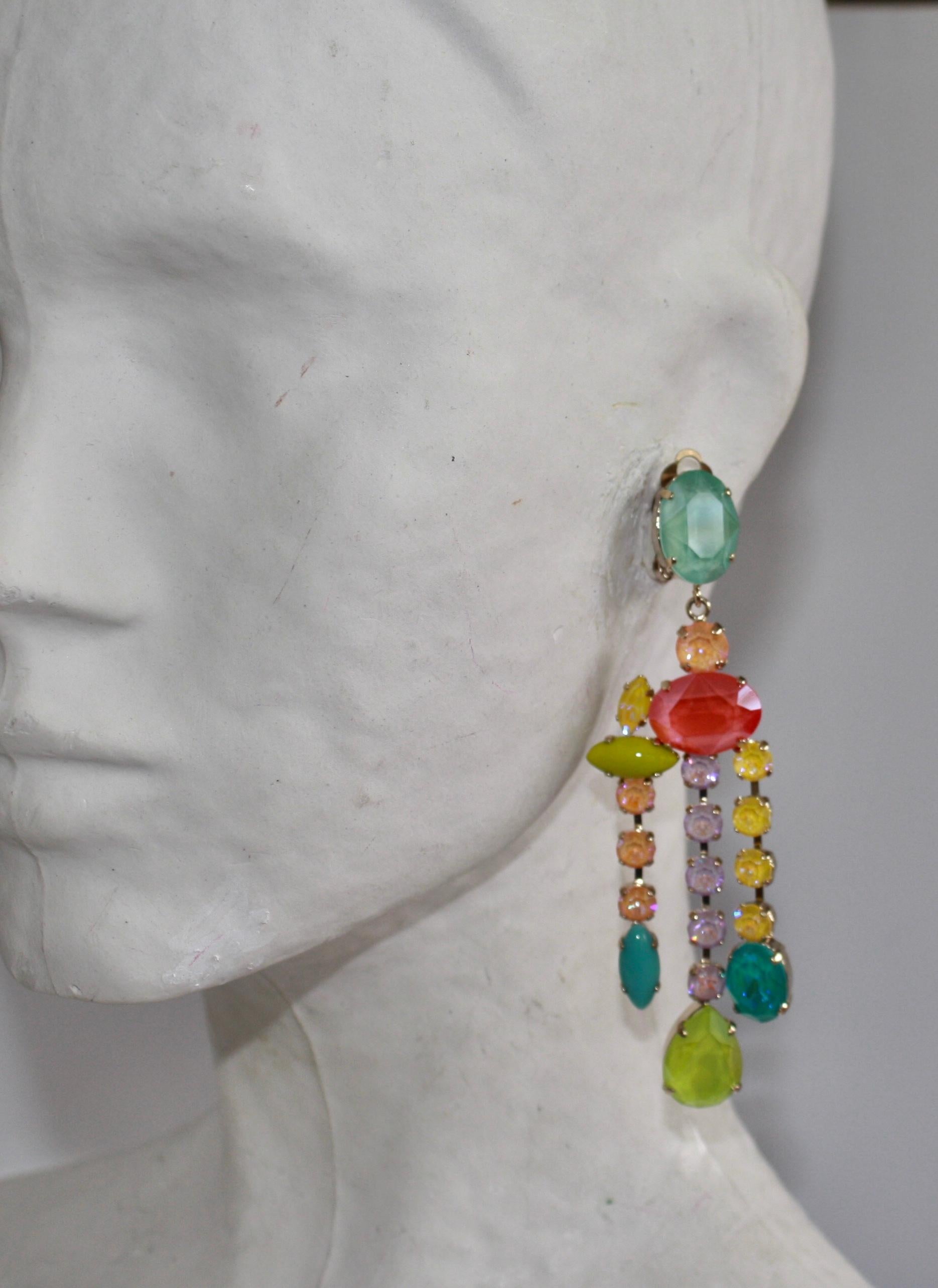 Women's Philippe Ferrandis Swarovski Crystal Statement Earrings