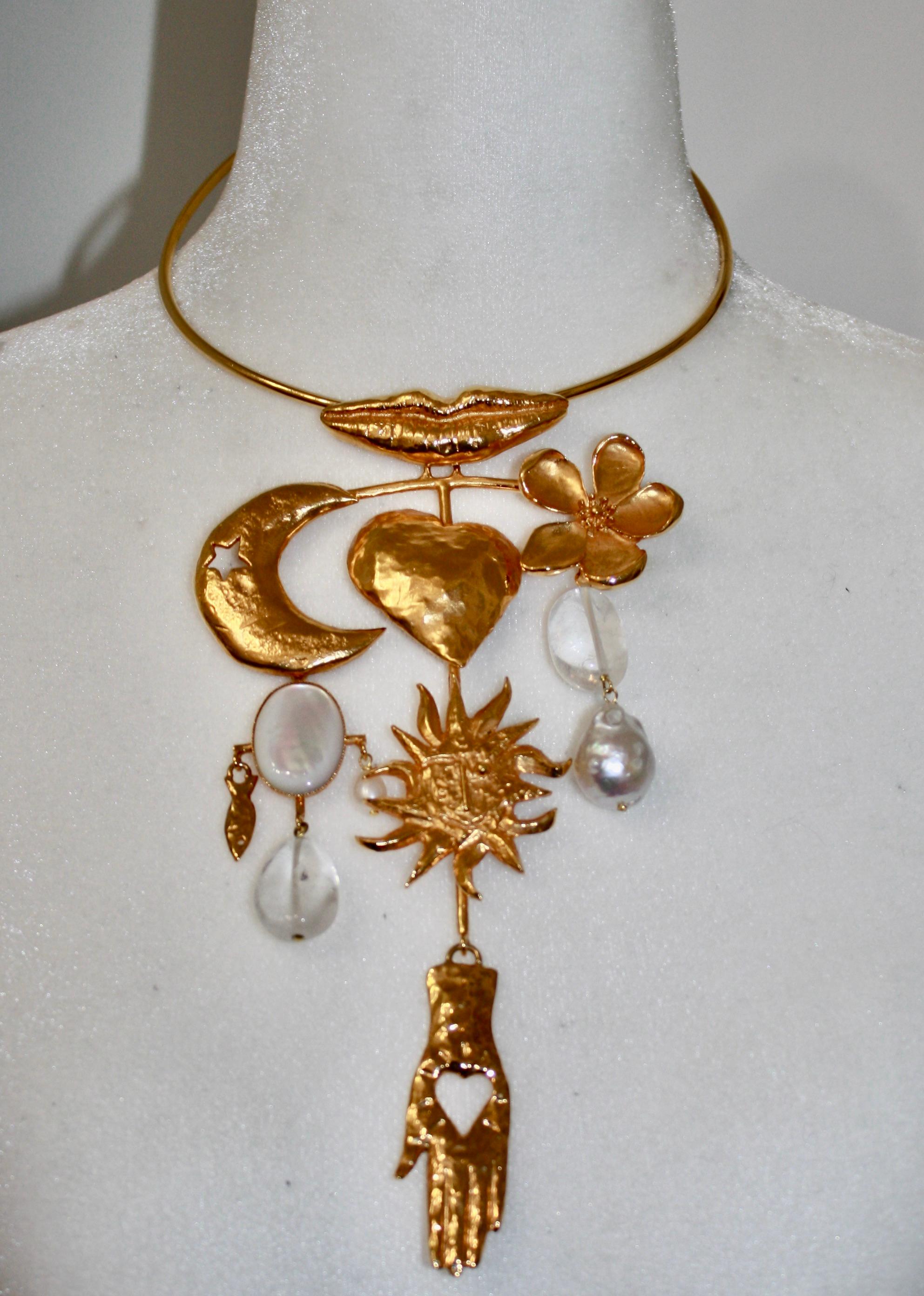 Women's or Men's Philippe Ferrandis Symbol Necklace For Sale