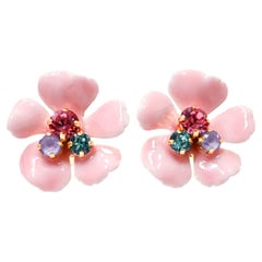 Philippe Ferrandis Unique Enamel Flower Clip