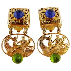 Philippe Ferrandis Vintage Ancient Greece Insipired Dangling Earrings