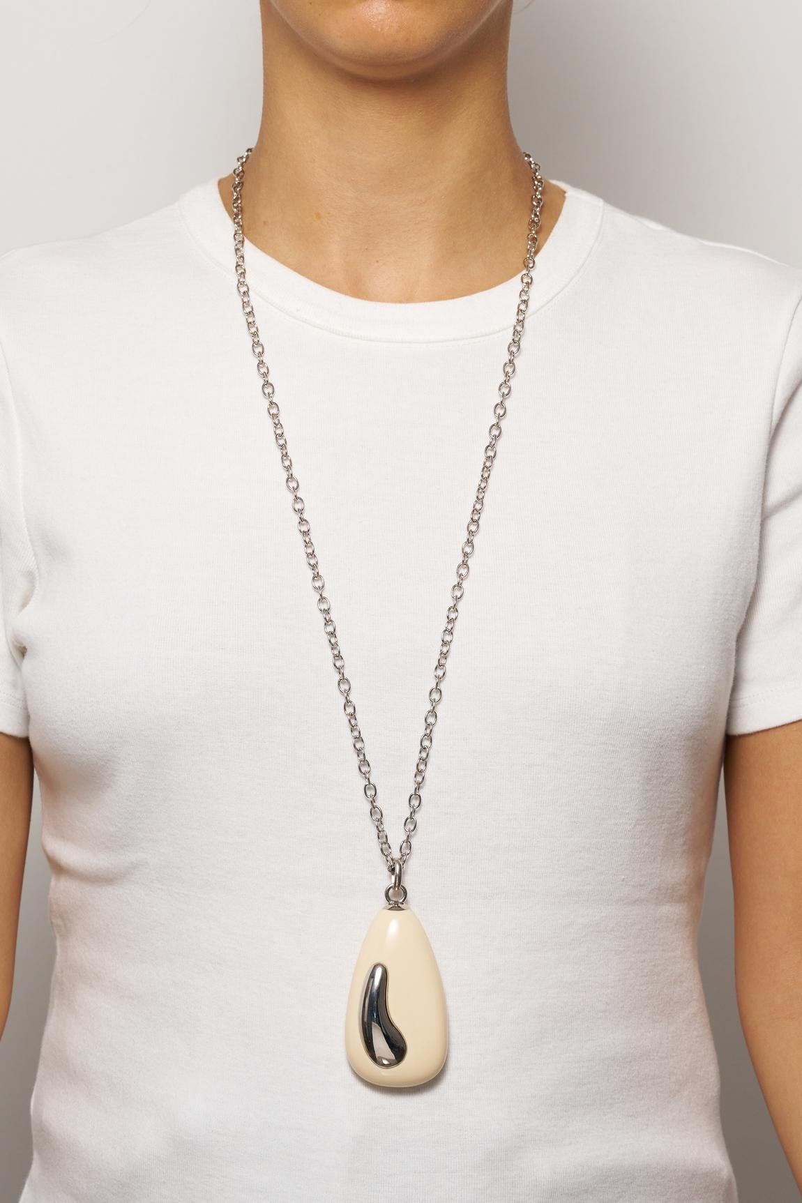 Philippe Ferrandis Bracelet jonc Waves en blanc et or en vente 6