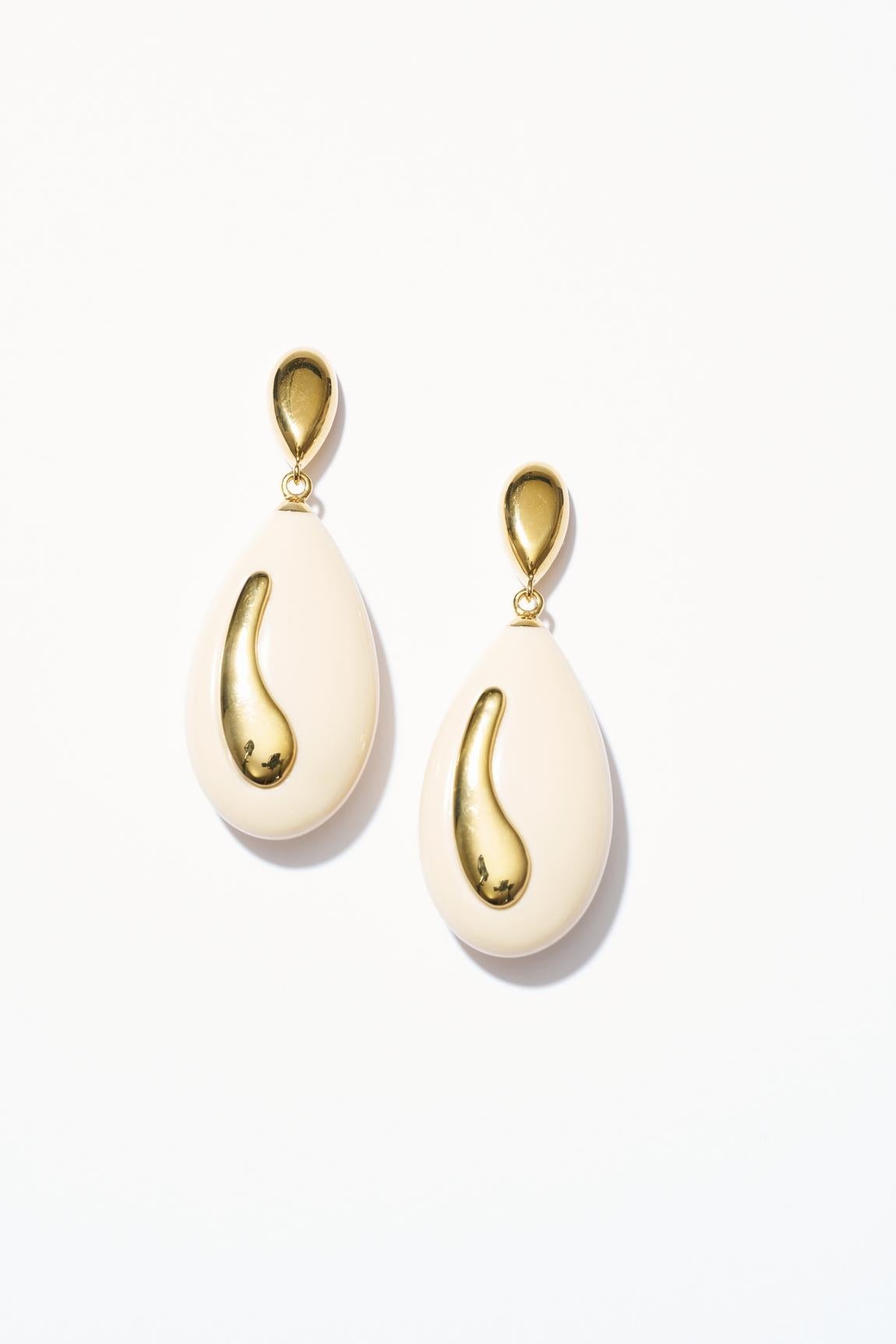 Philippe Ferrandis Bracelet jonc Waves en blanc et or en vente 1