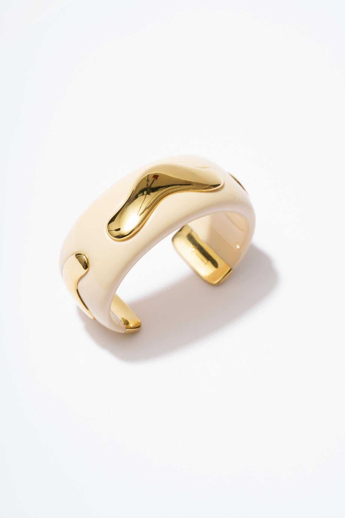 Orecchini Waves di Philippe Ferrandis in oro e bianco in vendita 2