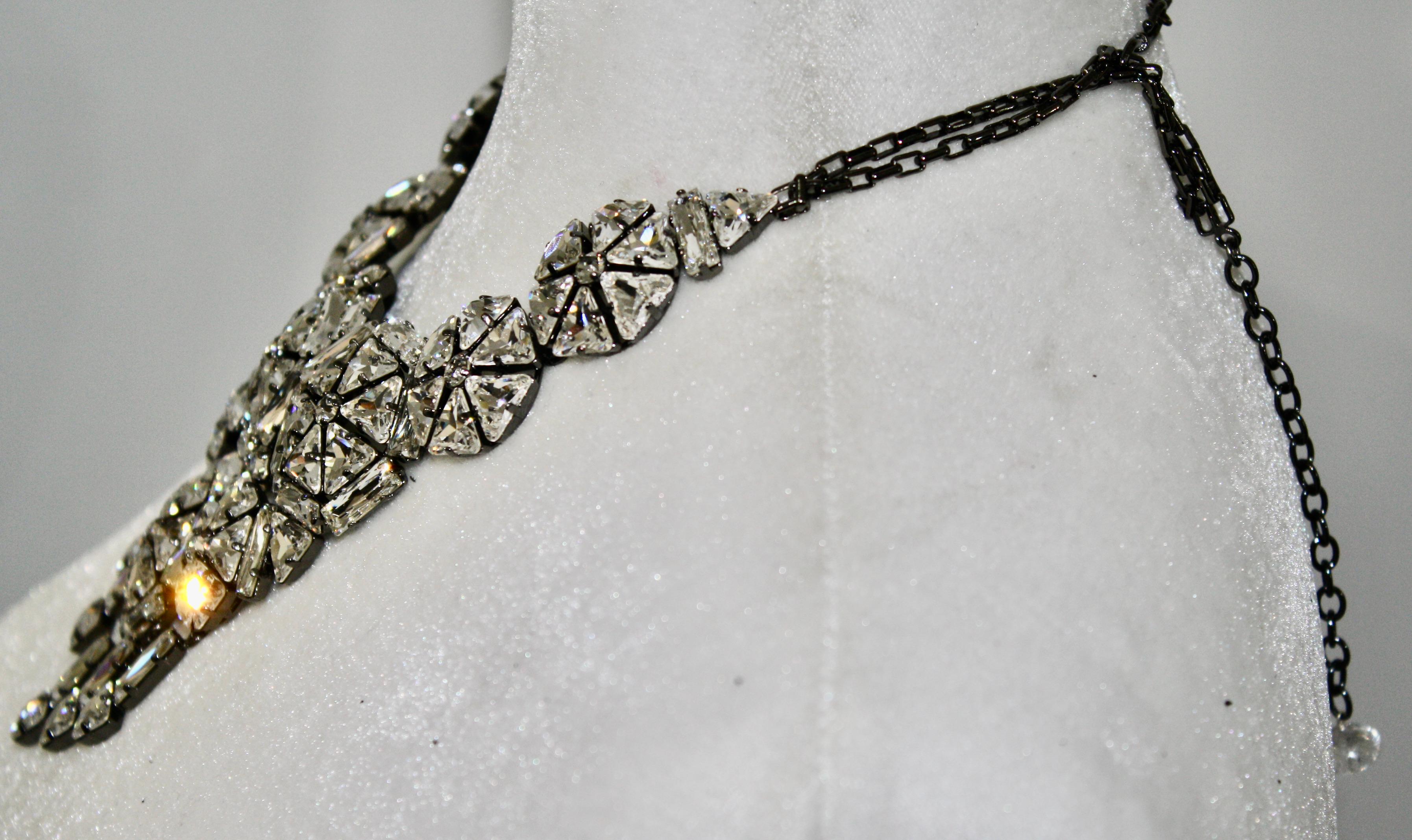 Art Deco Philippe Ferrrandis One of a Kind Cosmos Choker For Sale