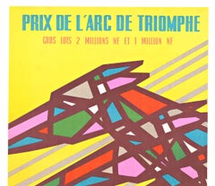 Original Loterie National  Prix de L'arc de Triomphe vintage French poster