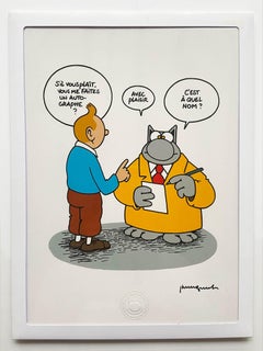 Philippe Geluck Le Chat And Tintin Philippe Geluck For Sale At 1stdibs