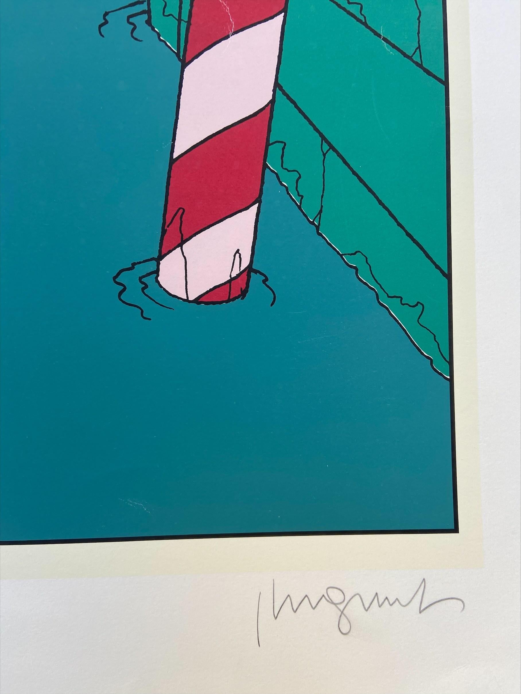 Philippe Geluck - Venise 
Silk-screen print 
2003
Numbered on 300 and signed 
Exhibition copy 
Missing and damaged 
73x60
290€