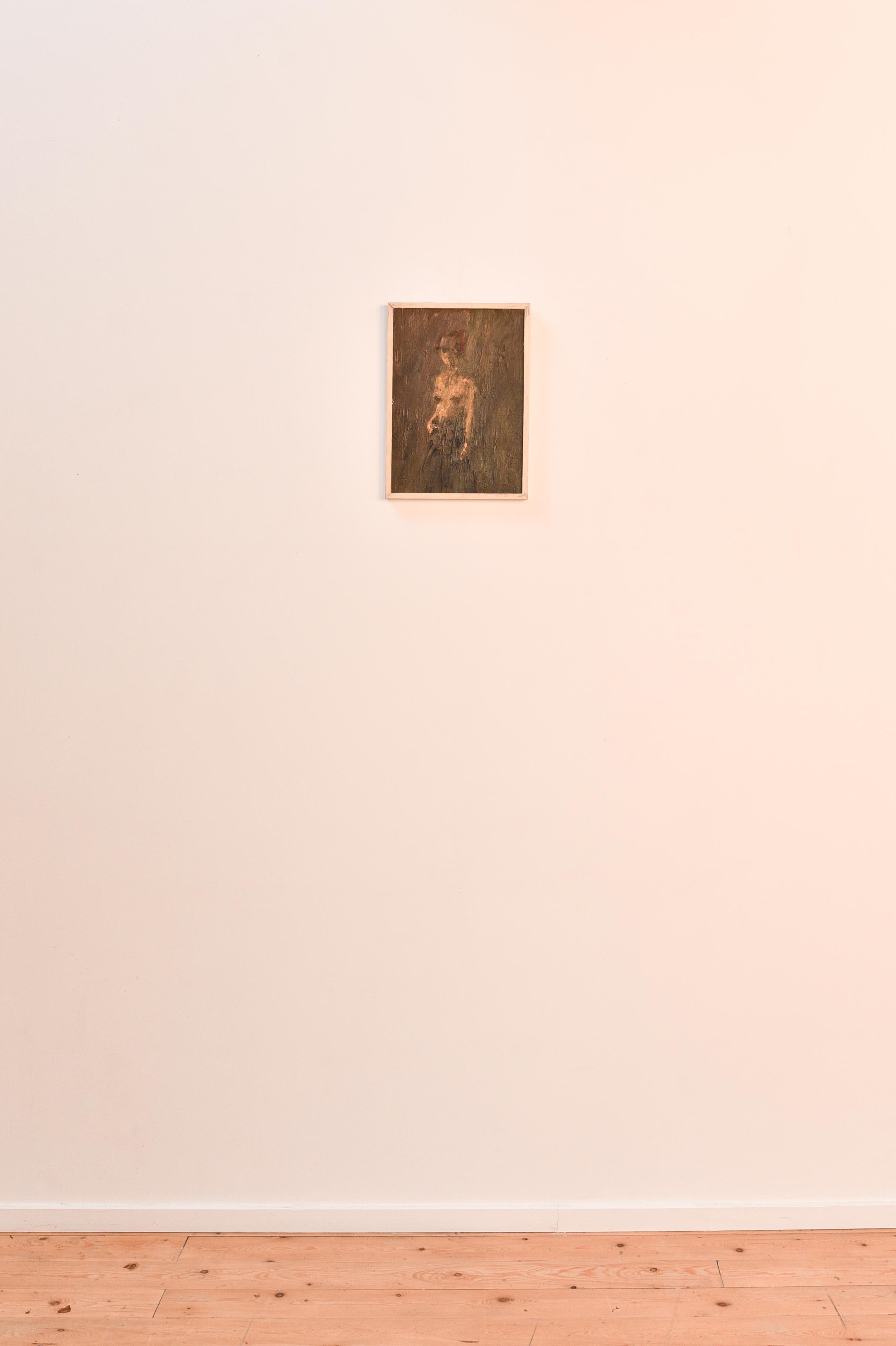 Peinture expressionniste des années 1970 représentant une femme nue  - Painting de Philippe Gheysens