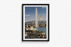 1982 original travel poster by Philippe Giegel for Geneva in Switzerland