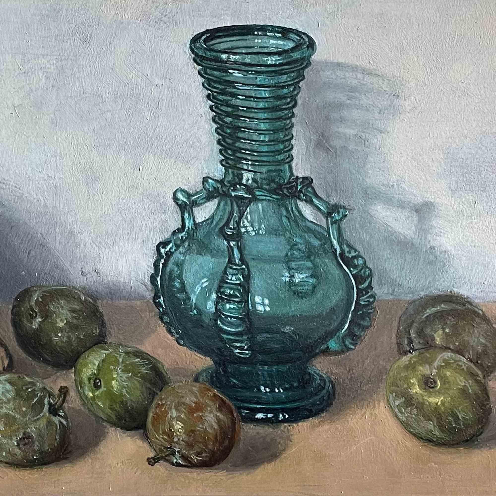 Still Life - Oil by  Philippe Golbert -  Mid-20th Century For Sale 3