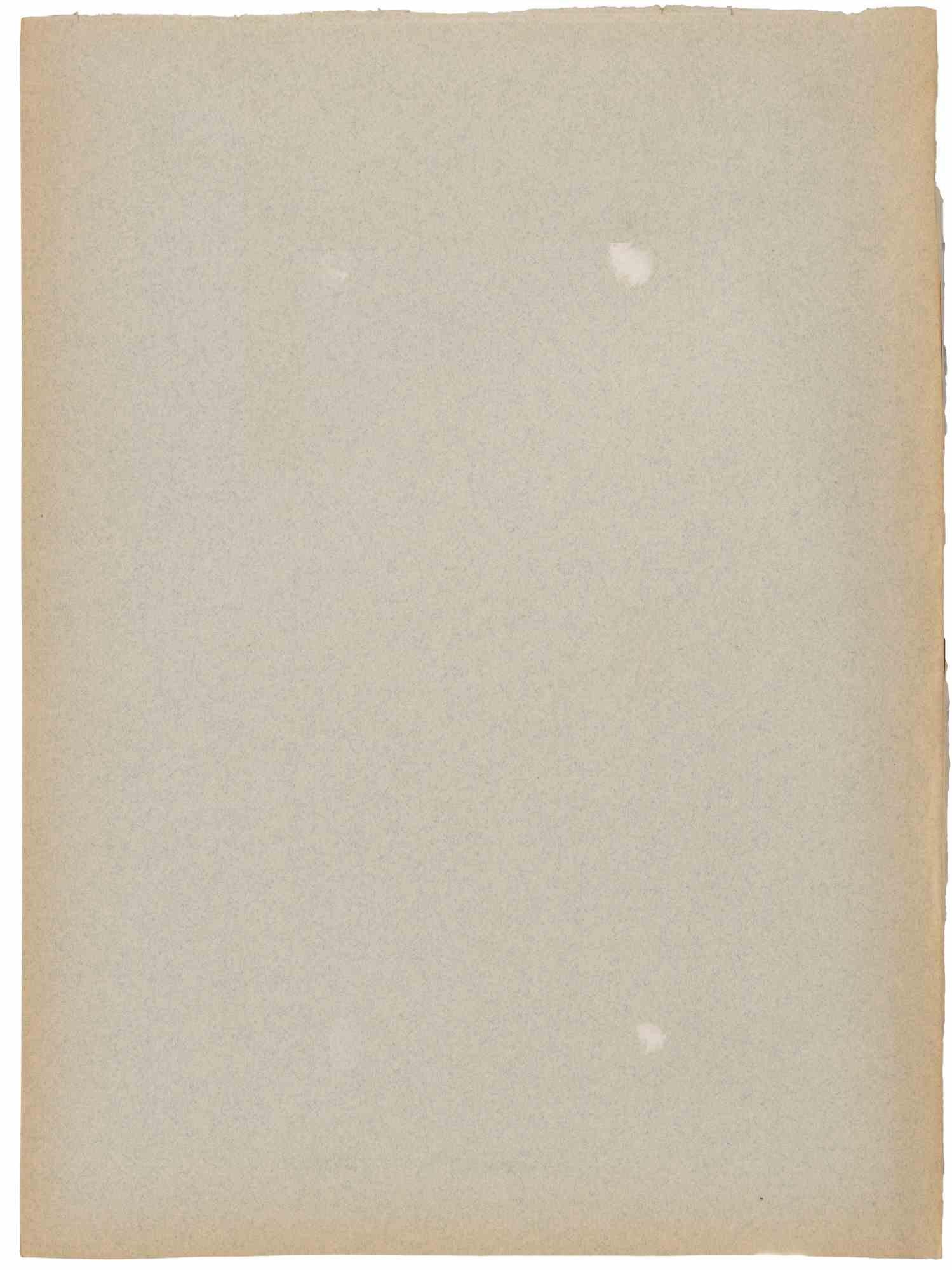 Ange élevant ses Ailes (Angel... - Lithograph By Philippe Grass - 1841 For Sale 1