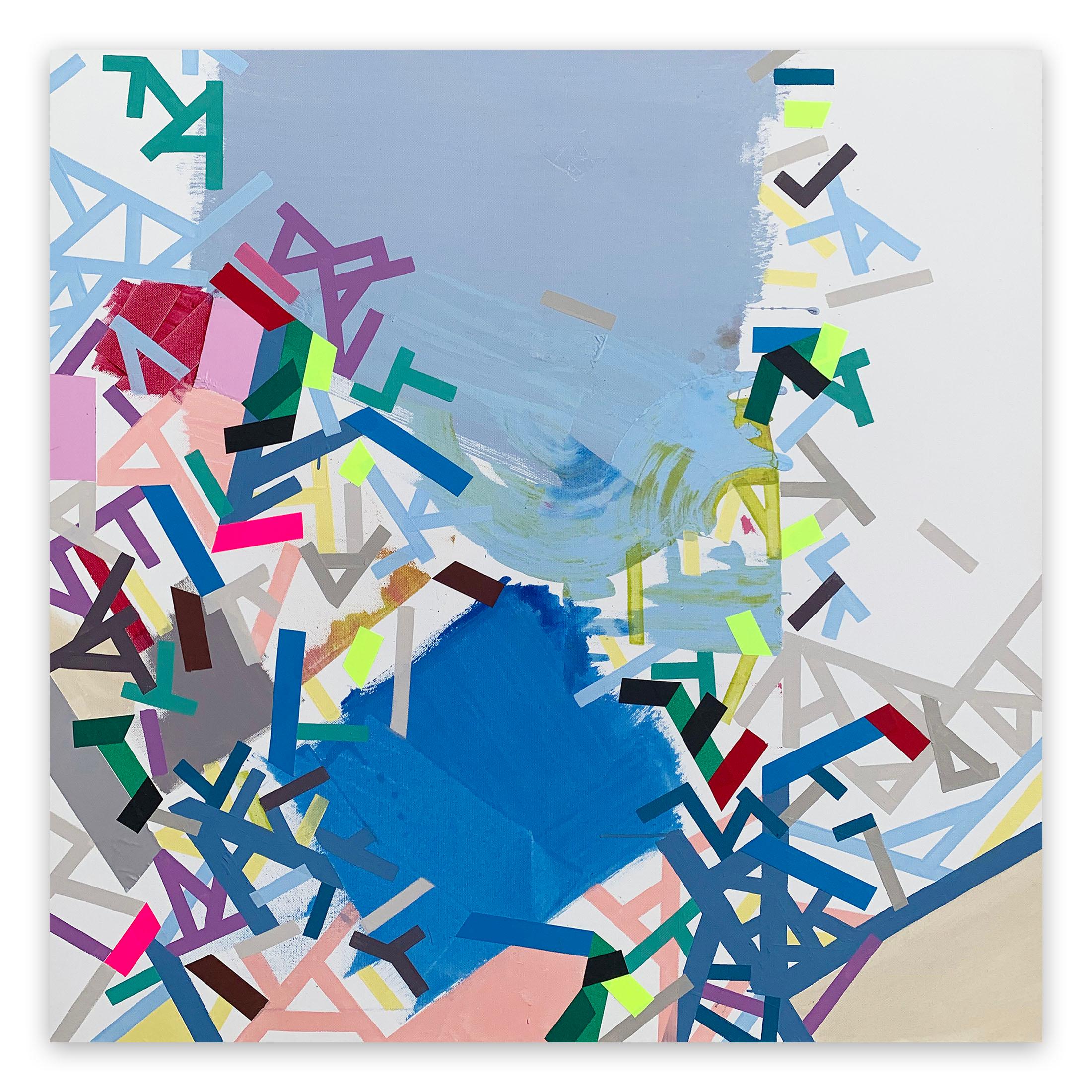 Philippe Halaburda Abstract Painting - Ikkunann molecules (Abstract painting)