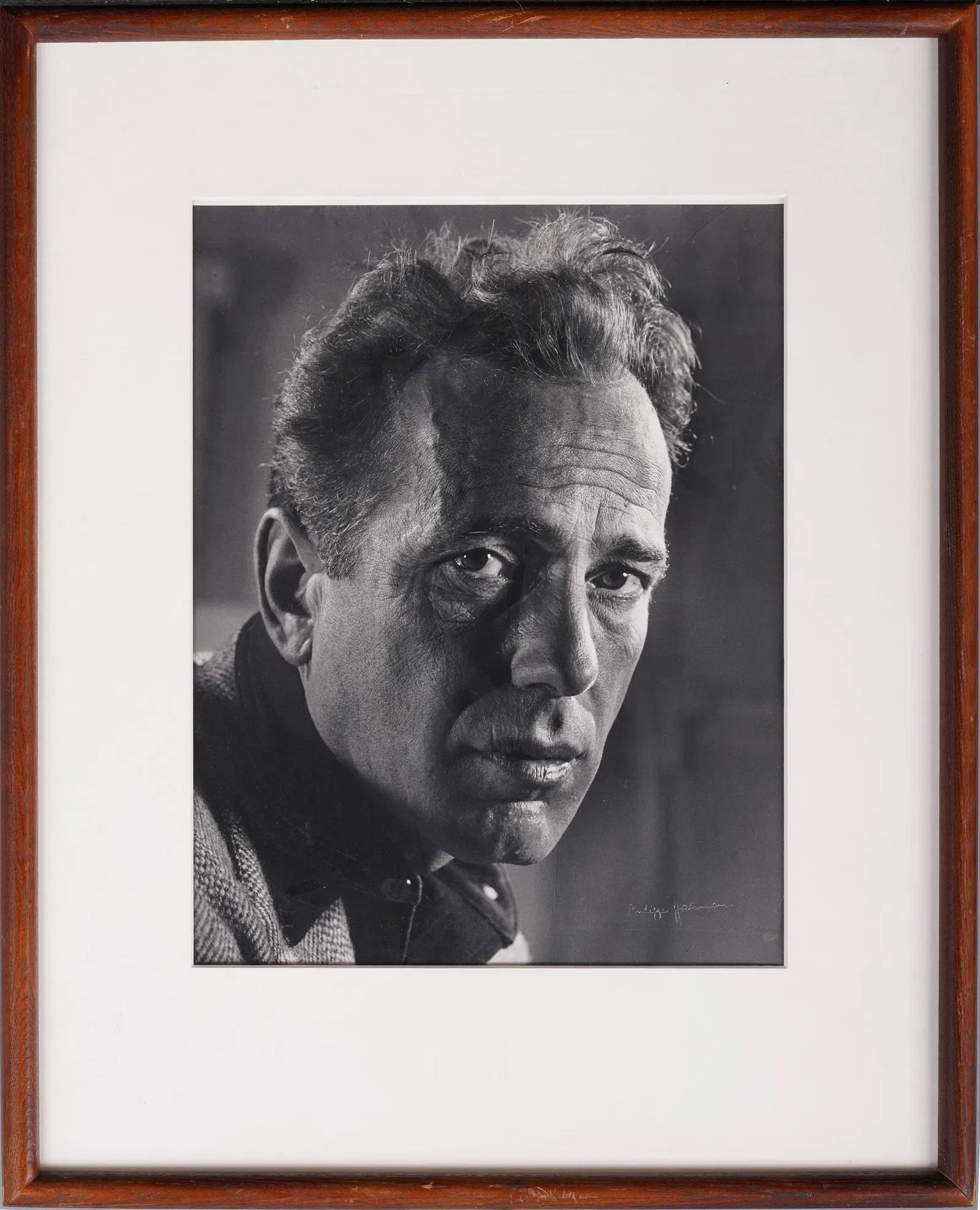 Antike signierte Original Seltene Humphrey Bogart-Porträtfotografie – Photograph von Philippe Halsman
