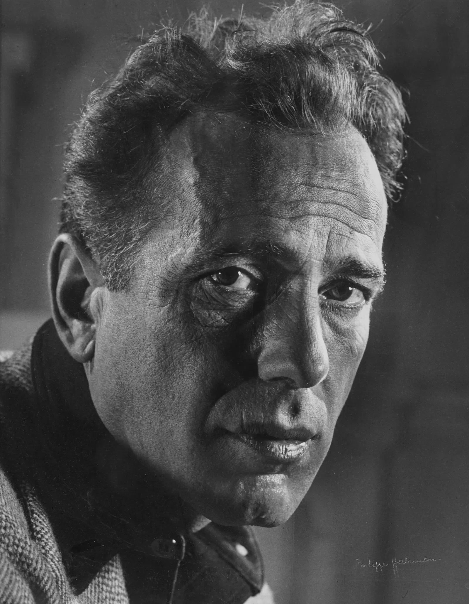 Antike signierte Original Seltene Humphrey Bogart-Porträtfotografie (Fotorealismus), Photograph, von Philippe Halsman