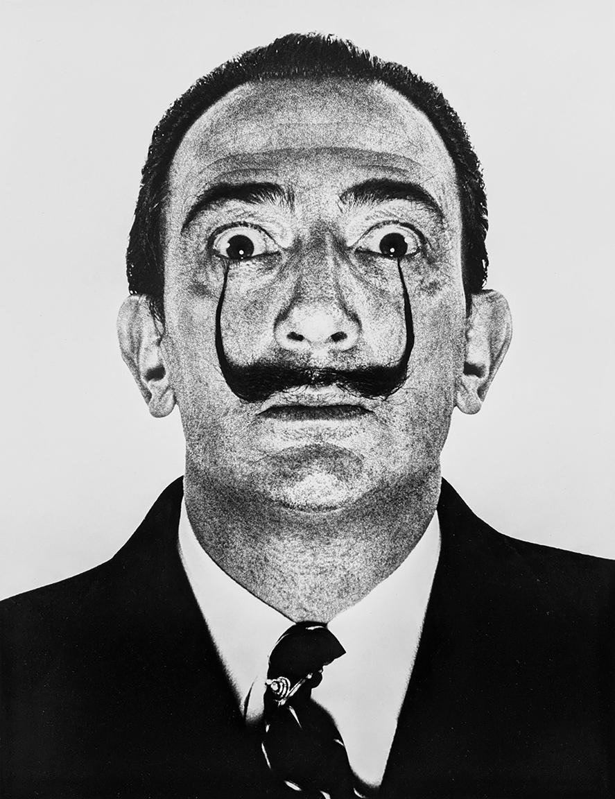 Philippe Halsman Black and White Photograph - Dali's Mustache