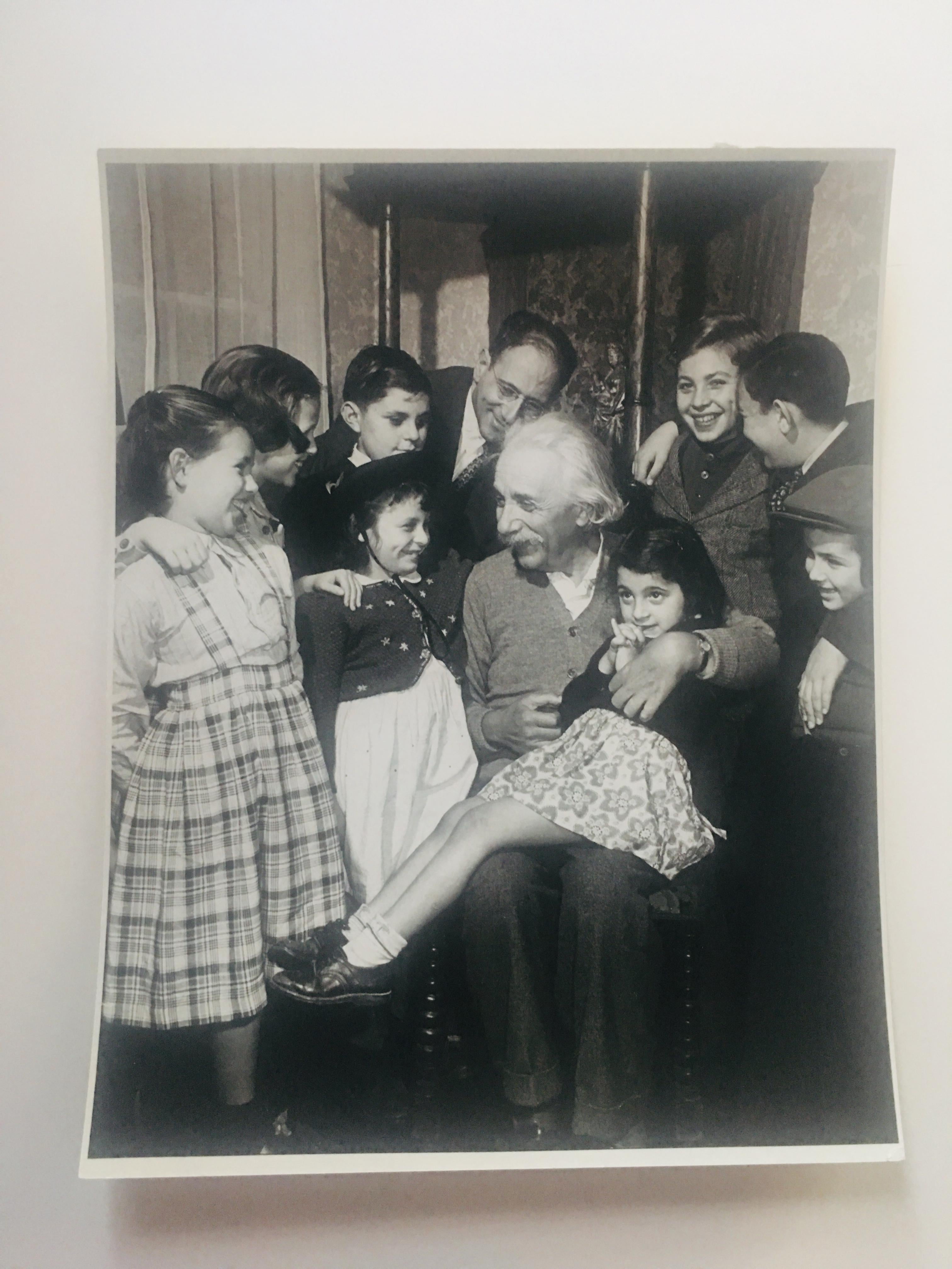 Einstein with Children - Photograph by Philippe Halsman