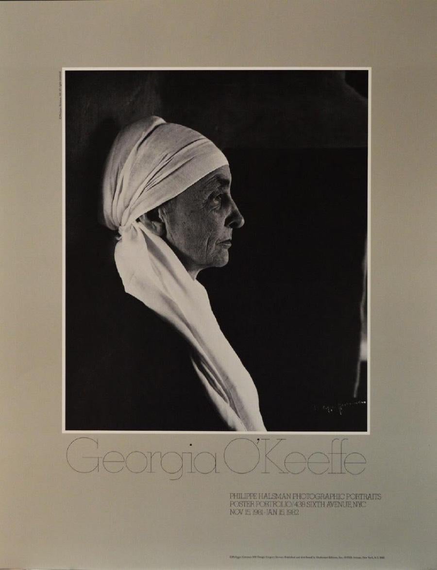 Philippe Halsman Portrait Print - Photographic Portraits: “Georgia O’Keeffe” Poster