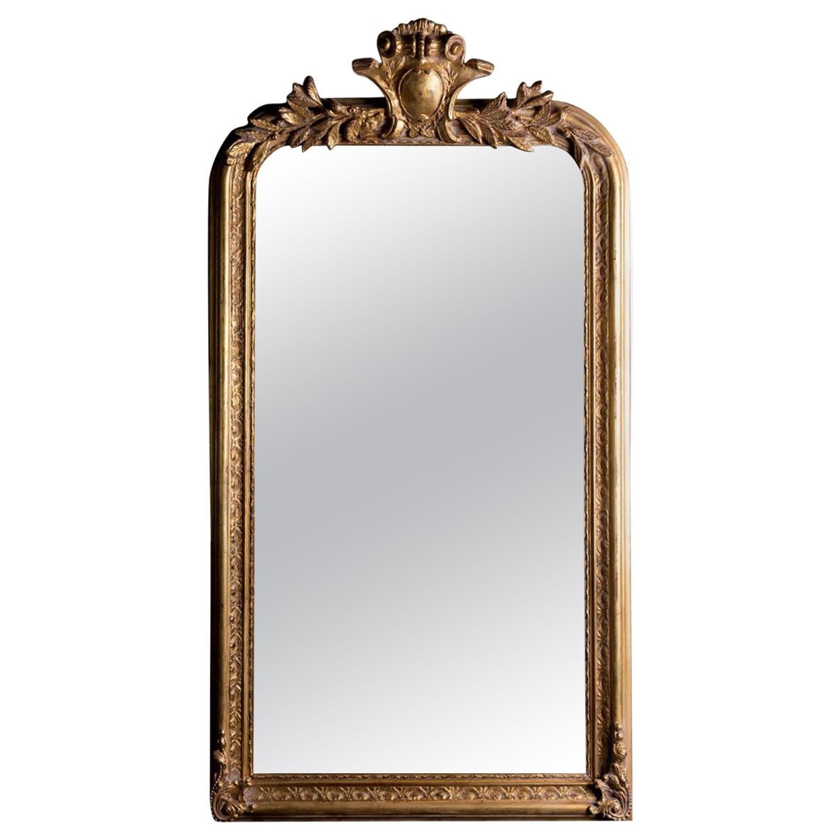 Philippe Hand Carved Beveled Mirror in Hand Gilt Frame 'Pair Available'