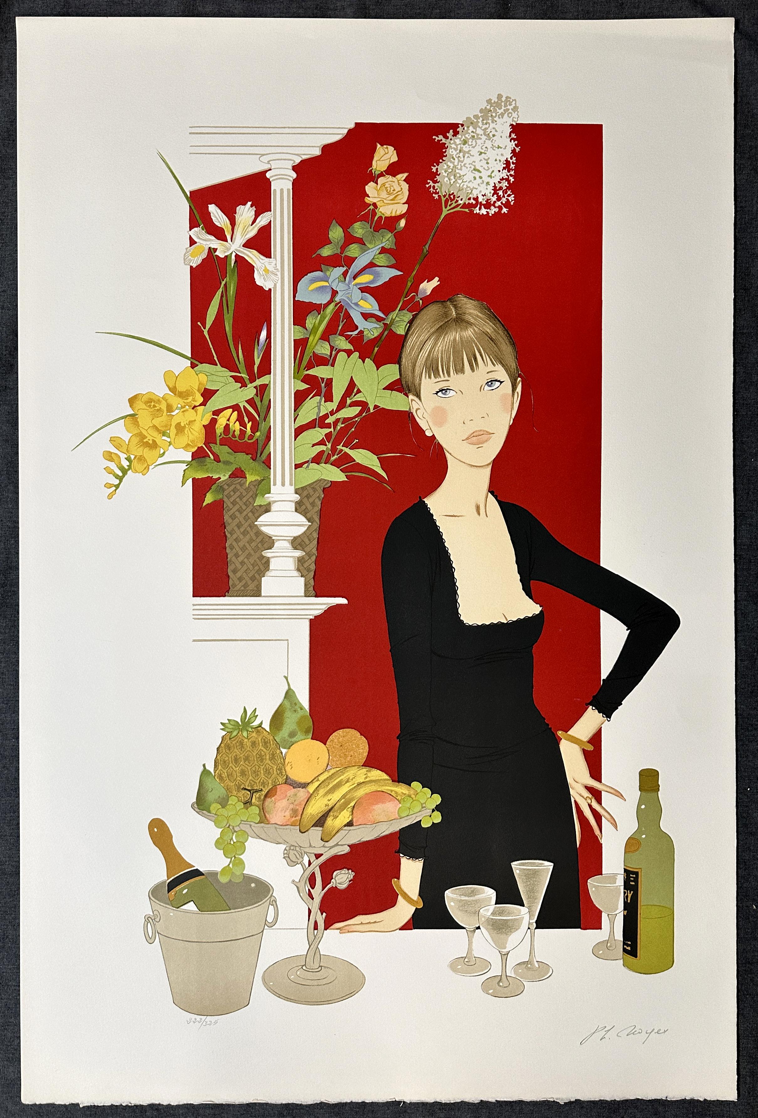 Femme Chez Maxim  1980 – Print von Philippe Henri Noyer