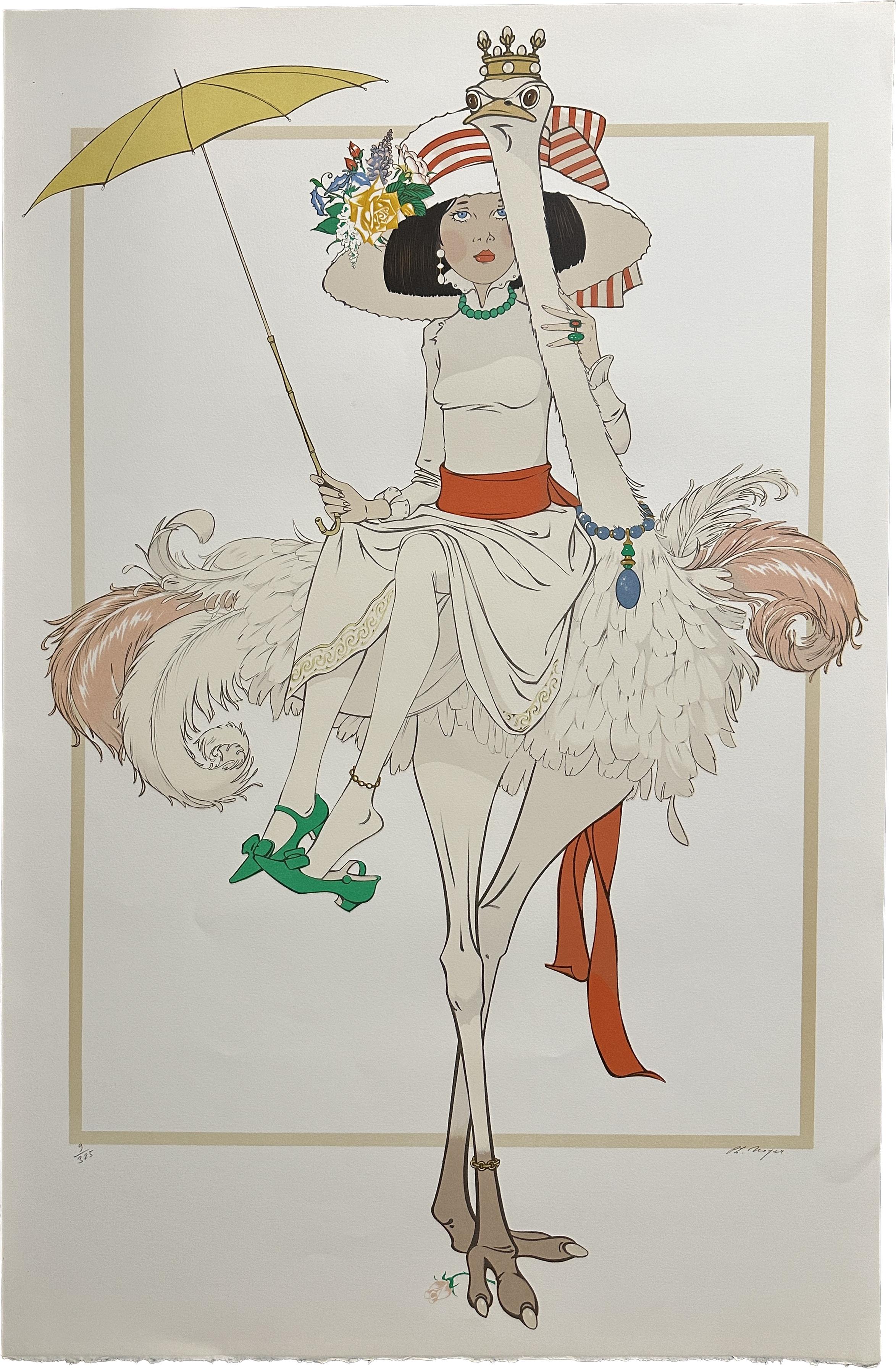 Lo struzzo e la donna ~ L'autruche et la femme 1980 Edizione limitata firmata