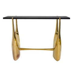 Philippe Hiquily Black Stone Console Table