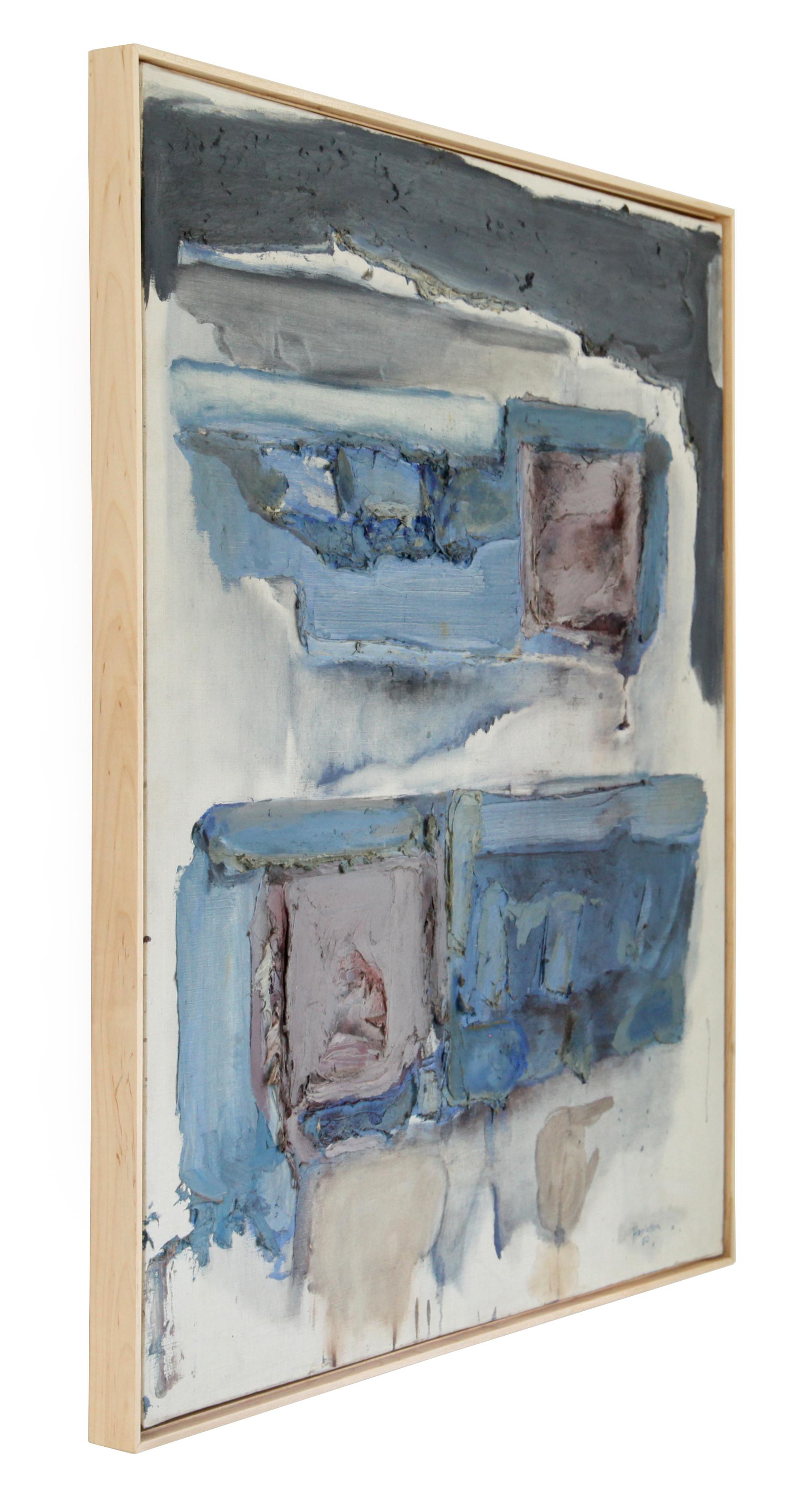 Blau Grau – Painting von Philippe Hosiasson