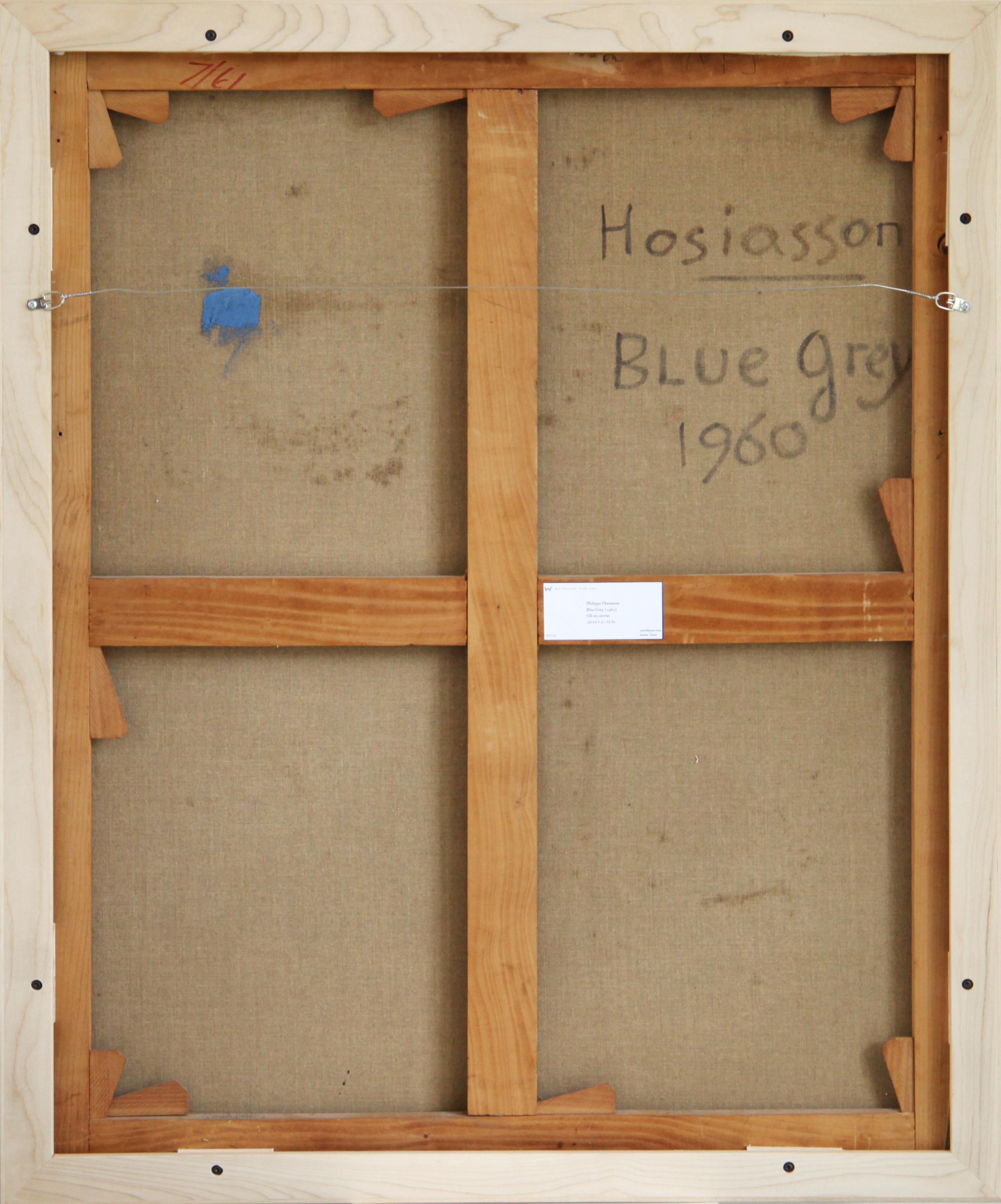 Blu Grigio - Painting Espressionismo astratto di Philippe Hosiasson