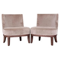 Philippe Hurel Mohair Lounge Chairs from Paris