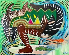 El surfista de la última ola Philippe Jacq Arte del siglo XXI Pintura contemporánea