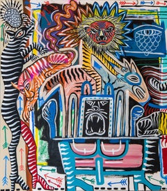 The lost Indian and his horse Philippe Jacq 21st Century Contemporary painting